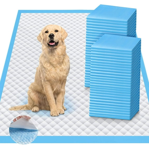 Upgraded 4XL 24"x36" Thicken 6 Layers Dog Pee Pads, Ultra Absorbent Pee Pads, Absorb up to 12 Cups, Leak-Proof & Quick Dry Puppy Pads for Puppy,Surgery, Older,Cats, Rabbits,20 Counts