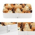 thumbnail image 4 of Halloween Ghost Elegant PU Leather Jewelry Organizer Box with Removable Compartment, Portable Earring Organizer and Bracelet Holder, 4 of 6