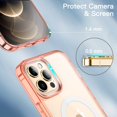 thumbnail image 6 of JETech Magnetic Case for iPhone 12 Pro Max 6.7-Inch Compatible with MagSafe Wireless Charging, Shockproof Phone Bumper Cover, Anti-Scratch Clear Back (Rose Gold), 6 of 7