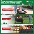 thumbnail image 2 of Sekey 250L Collapsible Wagon with Folding Table and Drink Holders, Foldble Beach Wagon with All-Terrain Wheels Load up to 330LBS for Shopping, Camping, Sports.Black, 2 of 8