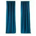 thumbnail image 5 of 3S Brother's Solid Luxury Matte Velvet Soft Curtains Set of 2 Panels Hanging Back Tap & Rod Pocket Home Décor Bedroom Kitchen Office Windows Room Darkering ( Blue-52"x72"), 5 of 6