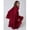 Burgundy-S, variant on Burgundy Flare Sleeve Ruffle Hem Mini Dress with Tie Neck