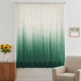 thumbnail image 3 of Green Ombre Stripe Sheer Curtains 45 Inches Long, Abstract Art Modern Gradient Beige Light Filering Curtains, Breathable Simi Curtain Privacy Drapes for Kitchen Bathroom Small Window Treatment, 3 of 9