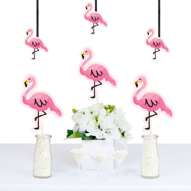 Download Pink Flamingo Decorations Diy Tropical Summer Party Essentials Set Of 20 Walmart Com Walmart Com