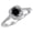 White Gold, variant on 1.85 Carat Gorgeous Classic Cushion Halo Style Diamond Engagement Ring with a 1.5 Carat Black Diamond Center (Heirloom Quality) 14K White Gold Size-7.0