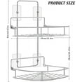 thumbnail image 2 of 2 Tier Bathroom Shelf Storage Wall Mounted Organizer Removable Basket for Toilet, 2 of 7