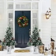 thumbnail image 3 of 2 Pack 3FT Artificial Snow Flocked Christmas Tree with Snowman Base and 78 LED Lights, 8 Lighting Modes, Timer Function – Battery Operated Mini Xmas Pine Tree for Home Decorations, 3 of 7
