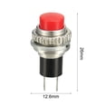thumbnail image 2 of Uxcell 10mm Mounting Hole Red Momentary Push Button Switch SPST NO 20 Pack, 2 of 5