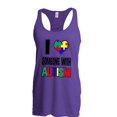 thumbnail image 1 of MmF - Women's Racerback Tank Top, up to Women Size 2XL - Autism Awareness, 1 of 2