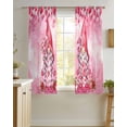 thumbnail image 4 of Valentine's Day Sheer Curtains 54 Inch Length 2 Panels Set for Living Room/Bedroom, Watercolor Gnomes Roses Love Romantic Kitchen Curtains Grommet Semi-Sheer Curtains Window Treatments 42"x54"x2, 4 of 7