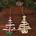 thumbnail image 2 of 3pcs Christmas Tree Accessories Colorful Wooden Pendant Cartoon Christmas Tree Pendant, 2 of 5