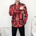 thumbnail image 1 of Camisa de primavera y verano para hombre, novedad, moda, solapa, manga larga, colorida, con cadena circular, informal, suave, cómoda, talla grande 2024, 1 of 6