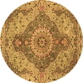thumbnail image 1 of Ahgly Company Indoor Round Medallion Orange Traditional Area Rugs, 7' Round, 1 of 1