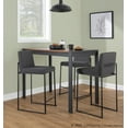 thumbnail image 2 of LumiSource Fuji High Back 26" Fixed-Height Counter Stool - Set of 3, 2 of 6