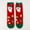 Red C, variant on Voncos Fuzzy Christmas Socks for Women - Multicolor Christmas Tree Letter Print Cozy Polyester Socks, One Size Fits Most Festive Holiday Gift Socks