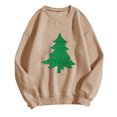thumbnail image 4 of AherBiu Crewneck Sweatshirt for Women Christmas Tree Graphic Long Sleeve Tops Pullover Oversized Sweatshirts, 4 of 4