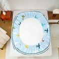 thumbnail image 5 of Homewish Cartoon Plane Twin Sheet Sets 3pcs for Kids Children Teens,Kawaii Aircraft Twin Fitted Sheet Microfiber,Transportation Theme Breathable Flat Sheet,Ultra Soft Home Decor, 5 of 7