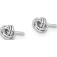 thumbnail image 2 of Sterling Silver Rhodium-Plated Post Love Knot Earrings (4.15 X 4.2) Made In Thailand qe16418, 2 of 5