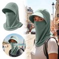 thumbnail image 2 of IAJFHAFS 3 In 1 Summer Cooling Balaclava Breathable Sun Protection Hood with Neck Guard & Face Mask Outdoor Cycling Sun Hats for Women Men Light Green, 2 of 7