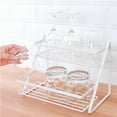 thumbnail image 6 of LABSERRON 1Pcs Layered Storage Rack for Cosmetics and Kitchen Items in White 24.8x15.1x18.5in, 6 of 8