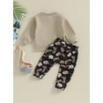 thumbnail image 5 of GXFC Baby Boys Fall Outfits Set Clothes 3M 1T 2T 3T Toddler Boys Long Sleeve Letter Print Sweatshirt and Drawstring Sweatpants 2 Piece Casual Autumn Clothing for Kids Boys, 5 of 9