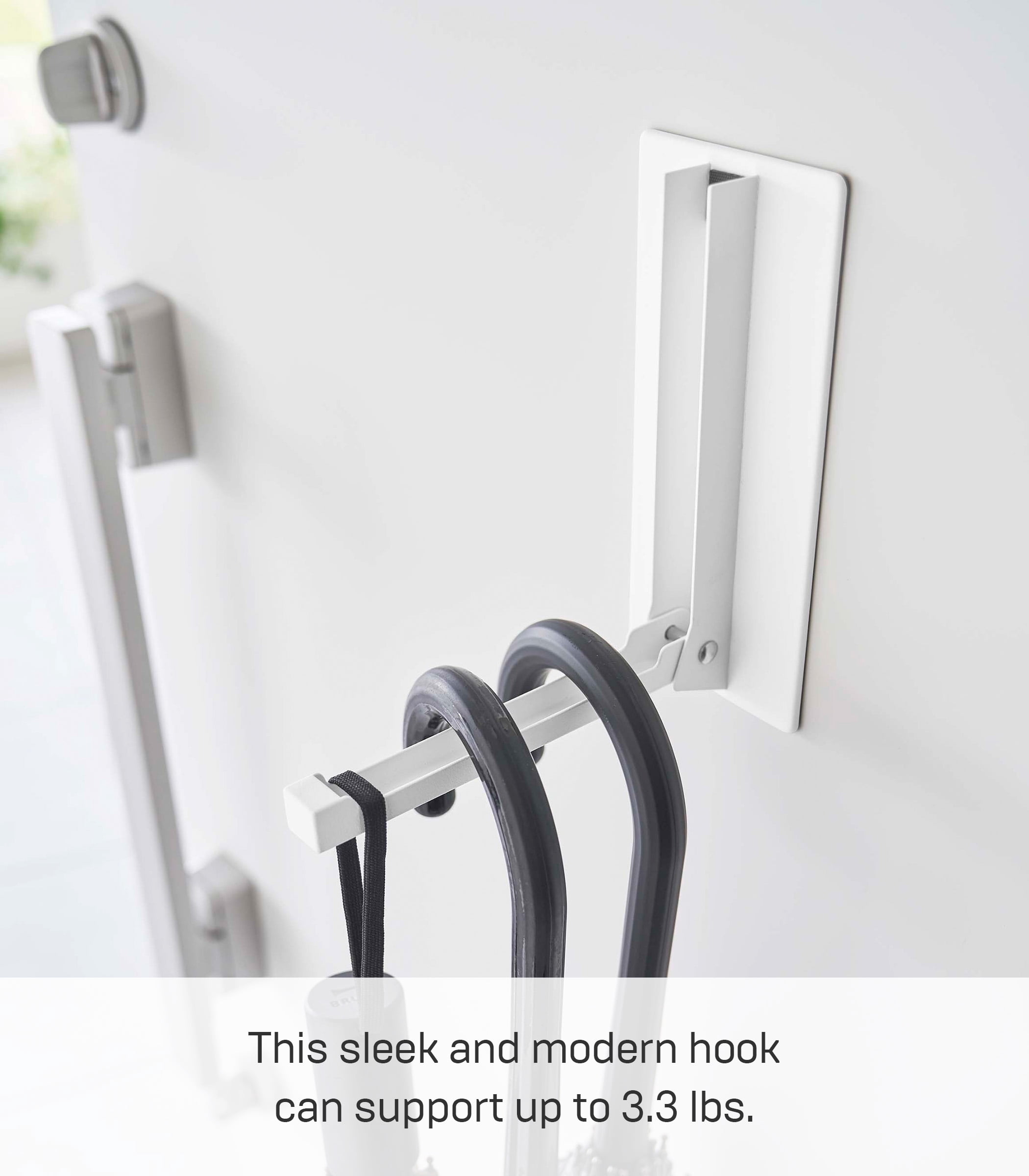 Yamazaki Home Magnetic Folding Hook, White, Steel, Supports 3.3 pounds, Magnetic, No Assembly
