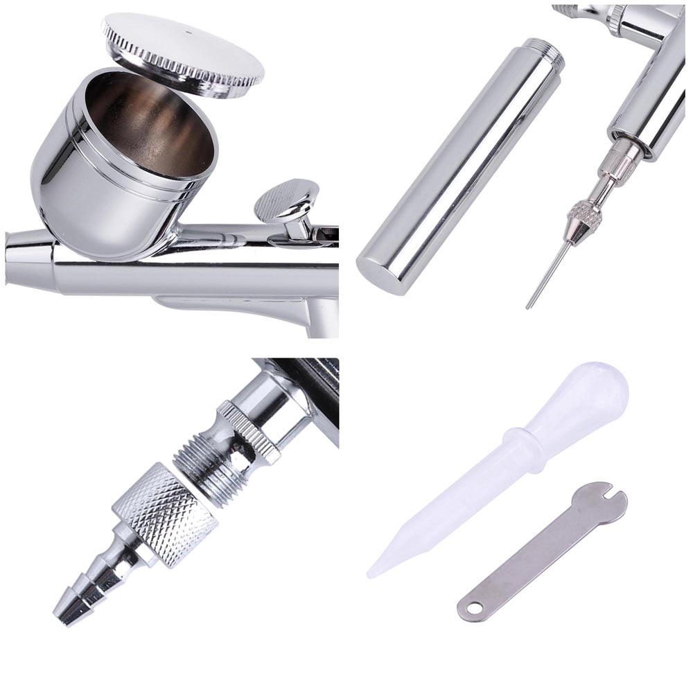 0.3mm Dual Action Airbrush Gun Kit Gravity Feed Spray Gun Tattoo Nail Art Makeup Cake Decorating Hobby