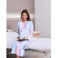 thumbnail image 4 of Pinspark Hospital Gowns for Women Post Shoulder Surgery Open Back Adaptive clothing lounge dress for Patients&Seniors Nightgown, 4 of 6