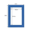 thumbnail image 3 of Royal Blue Acid Free 24x36 Picture Frame Mats with White Core Bevel Cut for 20x30 Pictures - Fits, 3 of 3