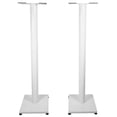 thumbnail image 2 of Pair Rockville RS37W 37" Steel Bookshelf Speaker/Studio Monitor Stands in White, 2 of 9