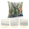 thumbnail image 4 of QZHH  Spring Pillow Covers  Tulip Floral Decorative Throw Pillows Covers Lavender Gray and White Checked Pillow Covers Spring Summer Home Decor for Couch Bed Sofa, 4 of 5