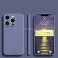 thumbnail image 1 of For iPhone 16 Pro Max Case Liquid Silicone Plain Case For Apple iPhone 16 Pro Max Cover TPU Anti-drop Phone Protector Cover Lavender Grey For iPhone 16 Pro, 1 of 6