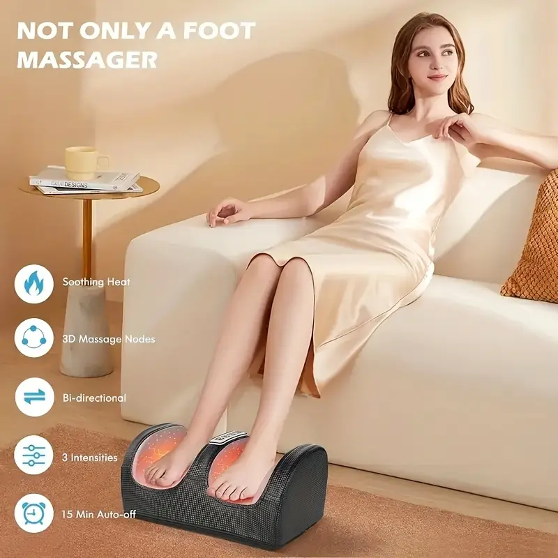 Multi-functional leg and foot acupressure massager with heating function, suitable for leg, arm and plantar fasciitis relief. An ideal festive or birthday gift for both men and women, and a perfect c