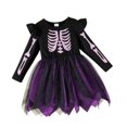 thumbnail image 3 of SUYIDA Girls Lace Tutu Party Dress, Elegant Mesh Yarn Birthday Gown, Halloween Festive Formal Wear for Toddler Little Kids, 3 of 6