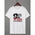 thumbnail image 3 of Lovelywholesale Plus Size Figure Letter Print T-shirt, 3 of 4