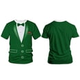 thumbnail image 4 of Xcmzpl T-Shirt de Smoking pour Hommes T-Shirt Graphique de Smoking Grandes Tailles T-Shirts à Imprimé Color Block Col Rond Manches Courtes Chemises Décontractées, 4 of 5