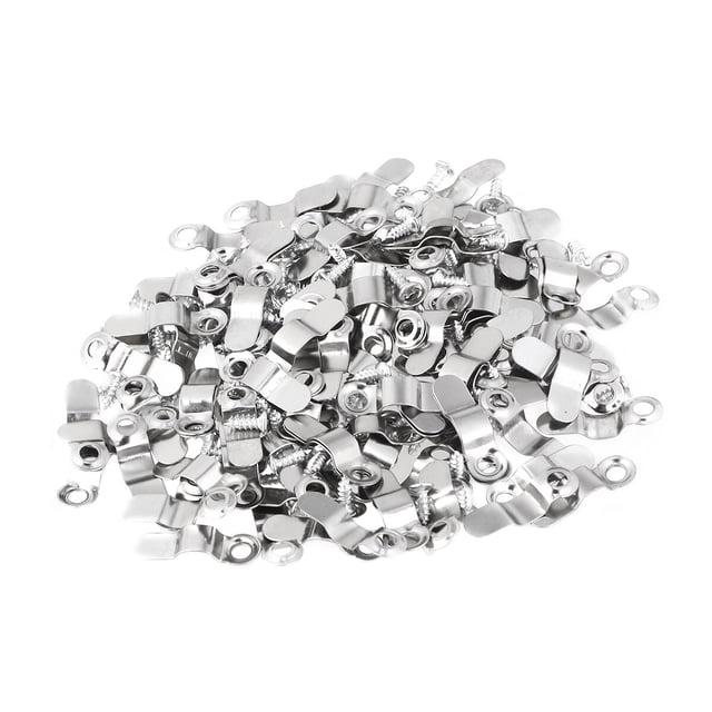 200pcs Photo Frame Arch Shape Photo Frame Back Plates Tablet Frame Locks for Decoration Brad Embellishment Buttons Diy Photo Album Frame Rotating Scrapbooking Locks with Hollow Rivets (Silver)