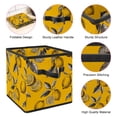 thumbnail image 4 of RATGDN Collapsible Fabric Cube Storage Bin with Double Handles for Living Room Bedroom Office Black - Lemon Juice Fruit, 4 of 7