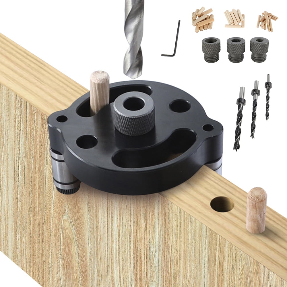Woodworking Vertical Hole Punch Locator Puncher Doweling Jig Drill Guide 
