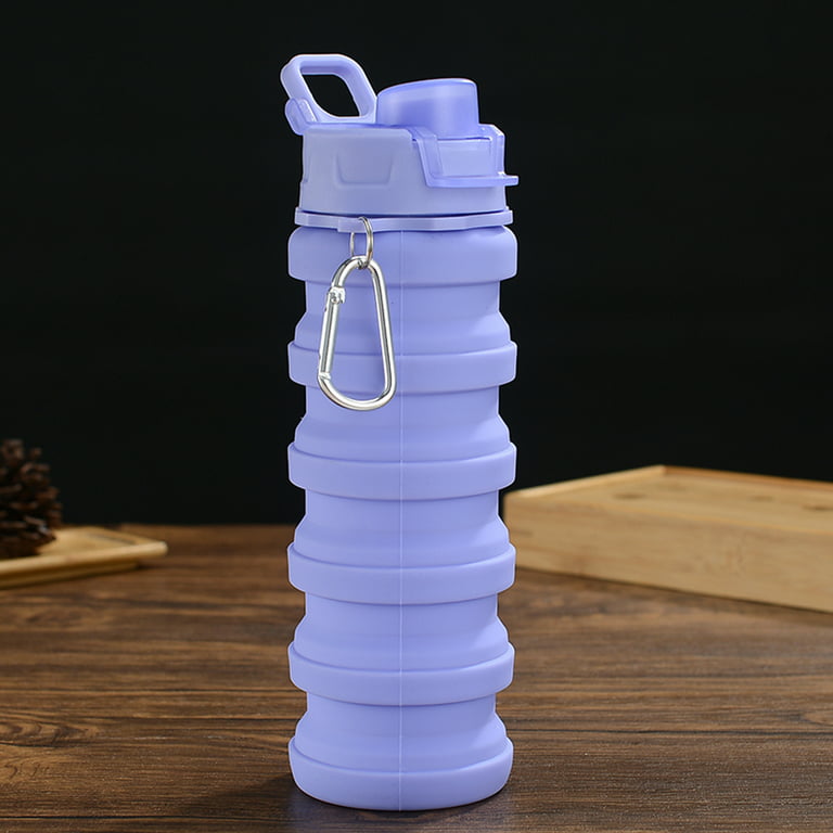 Water Bottle with Straw,Plastic Sports Water Bottle with Flip-Up Lid and  Spring Buckle for Outdoor