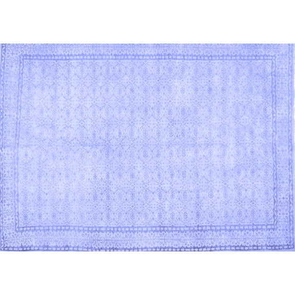 Ahgly Company Indoor Rectangle Persian Blue Traditional Area Rugs, 5' x 7'