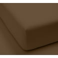 thumbnail image 4 of Home Sweet Home Dream Regency Home Cotton Linen Sateen Traditional 3-Piece 1000 Thread Count Mocha Solid Cotton Linen Sateen Sheet Set, Twin – Wrinkle Resistant, Deep Pocket, 4 of 5