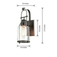 thumbnail image 3 of The Lighting Store Belinda Antique Black Finish Rustic Wall Sconce Lantern, 3 of 5