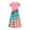 Pink2, variant on Isvgxsz New Party Dresses for Girls New Style Print A-Line Long Dress Short Sleeve Crew Neck with Pocket Quick Drying Girls Casual Dresses 9-10 Years(150) Pink2