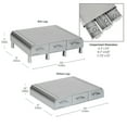thumbnail image 3 of Mind Reader Plastic PC, Laptop Imac, Monitor Stand with Three Drawer Desk Organizer, Silver, 3 of 8