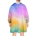 thumbnail image 2 of Rainbow Tie Dye Cloud Pattern Wearable Oversized Blanket,Wearable Blanket Hoodie for Adults,Cozy Hooded Blankets with Super Pockets,Super Warm Fuzzy Pullover for Women & Men, 2 of 6
