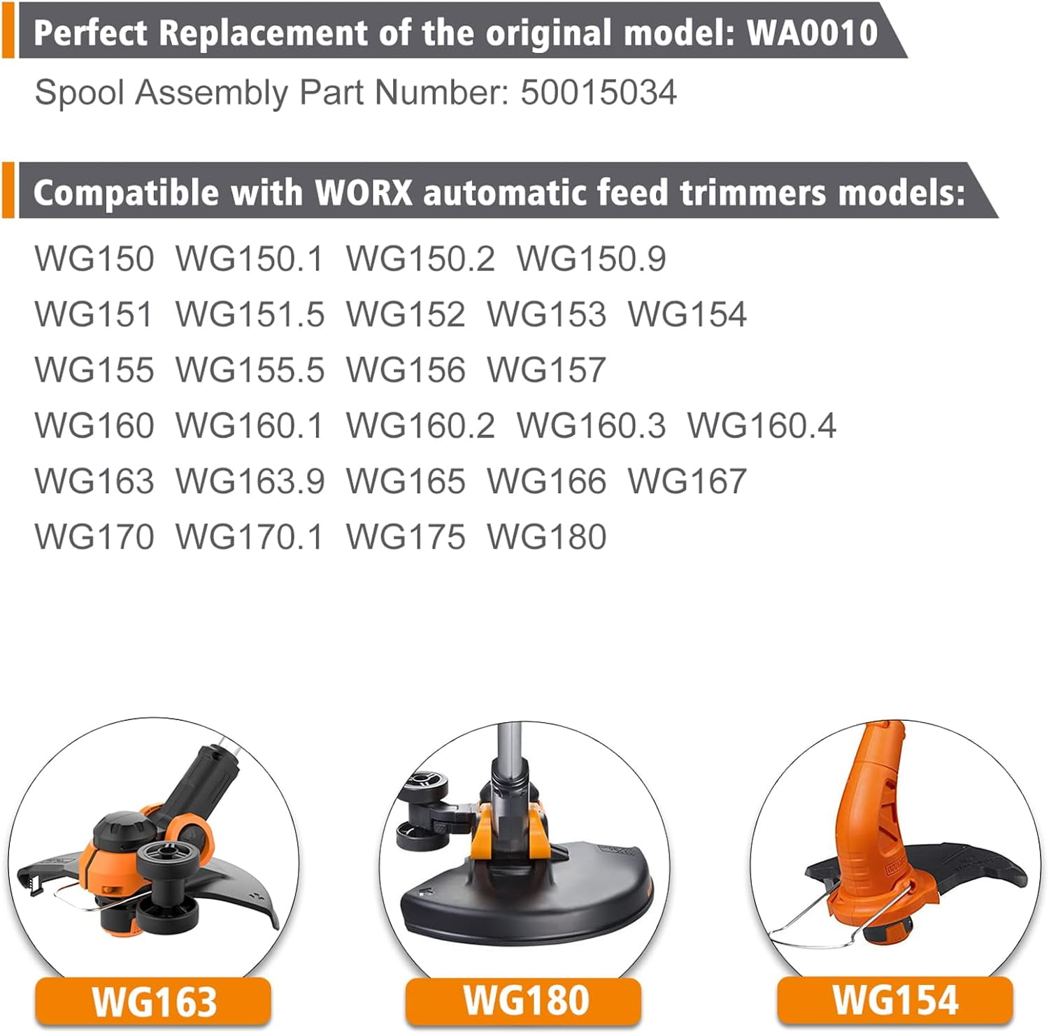 Rivershine Trimmerspule Für Worx WG150, WG151 – 16 Spulen + 4 Kappen, 165 Cm Nylon-Schnur