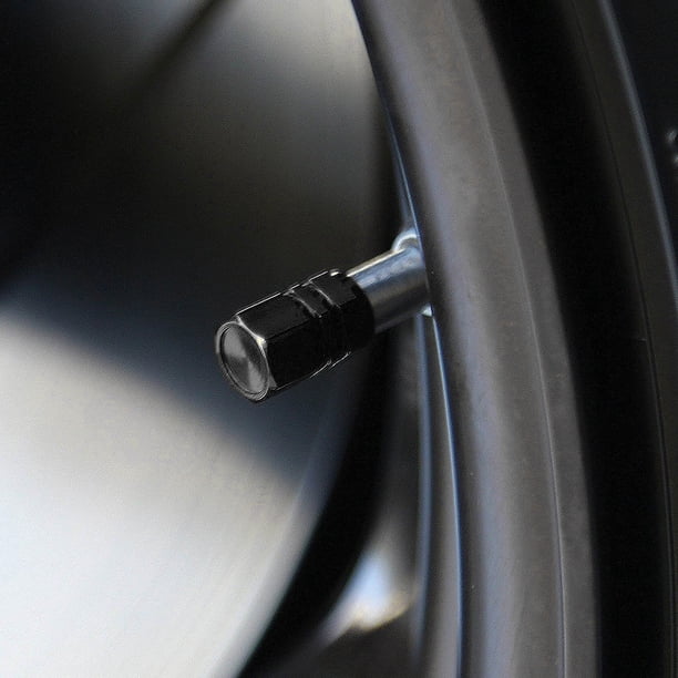 8 tapas de válvula de neumático de aleación de aluminio para Ndcxsfigh coche y motocicleta cubiertas antipolvo (negro)