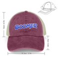 thumbnail image 2 of Boomer Wine Red Hat Adjustable Funny Fashion Unisex Baseball Cap for Men Women, 2 of 7