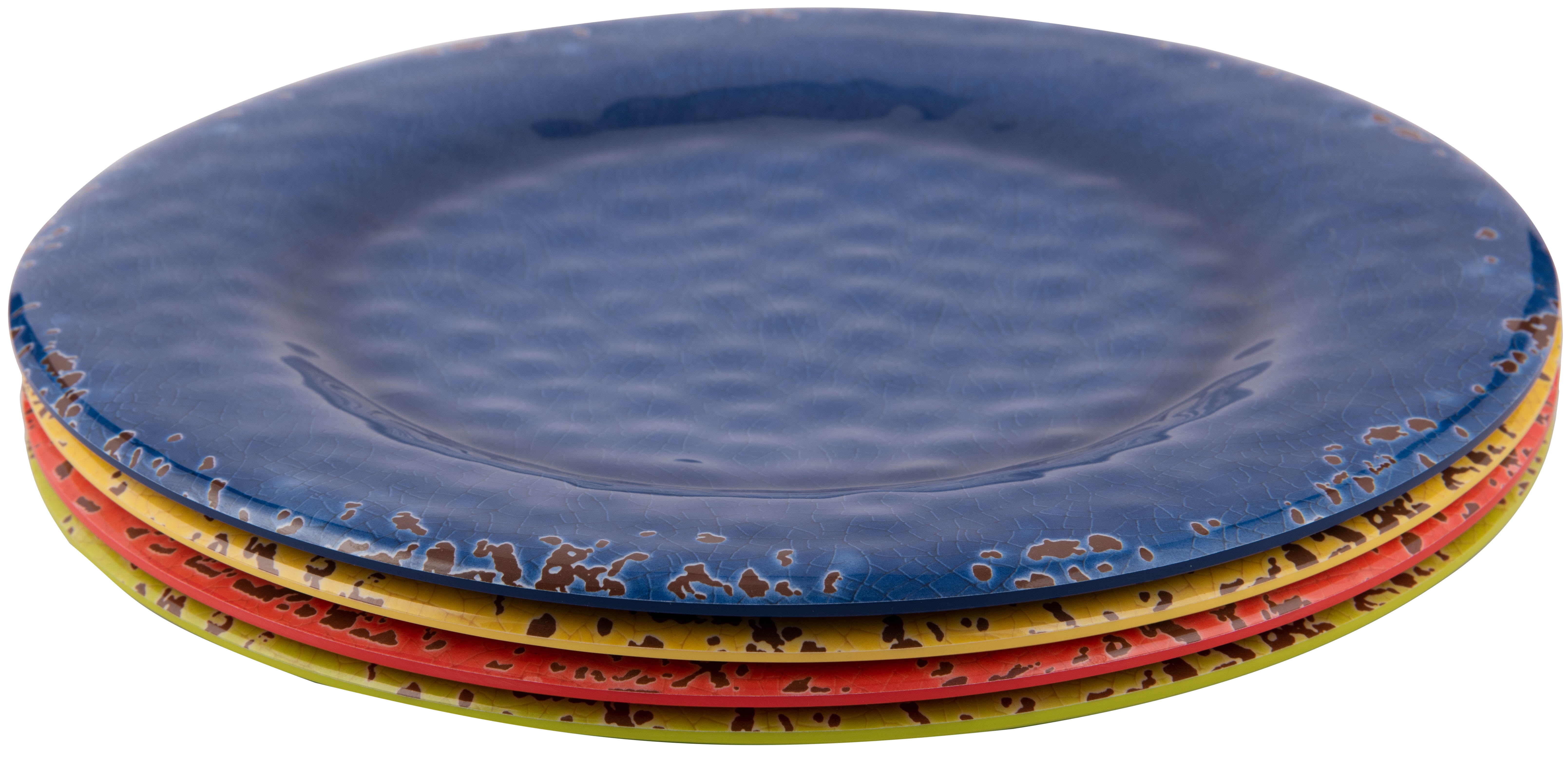 Melange 6Piece Melamine Salad Plate Set (Rustic Collection